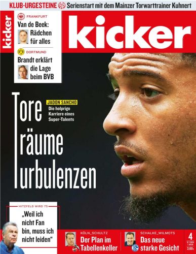 Cover: Kicker Sportmagazin No 04 vom 08  Januar 2024