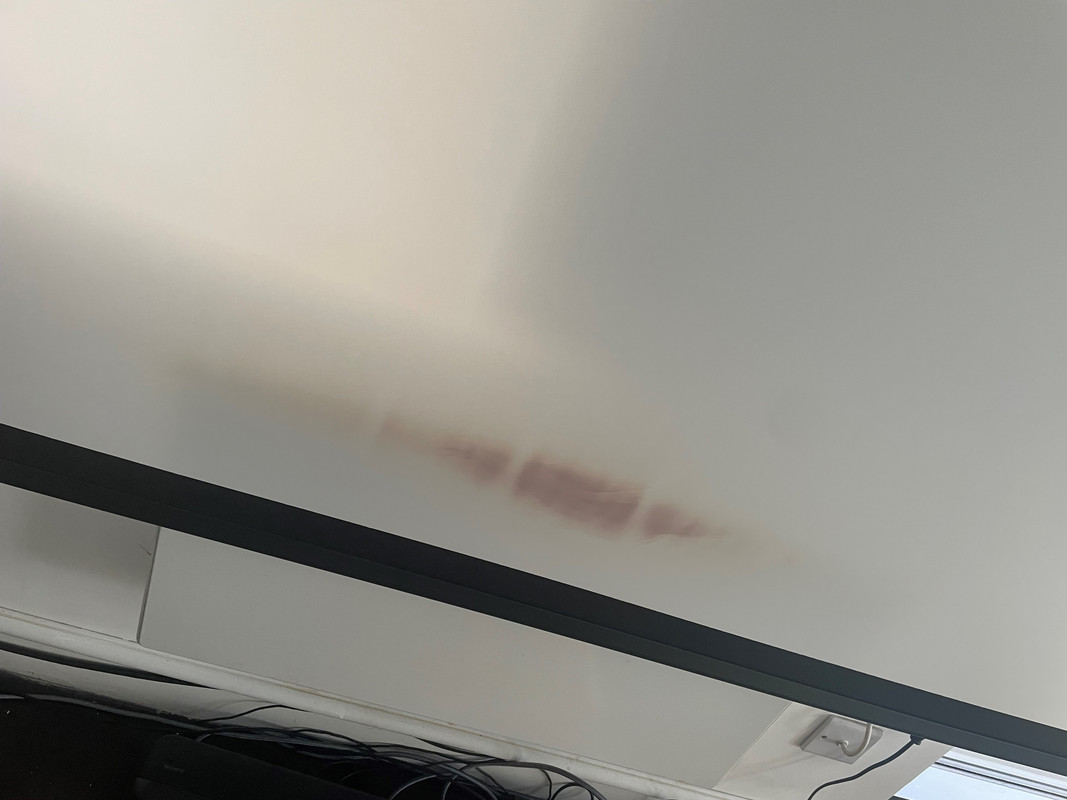 burn mark on projector screen ( r/projectors