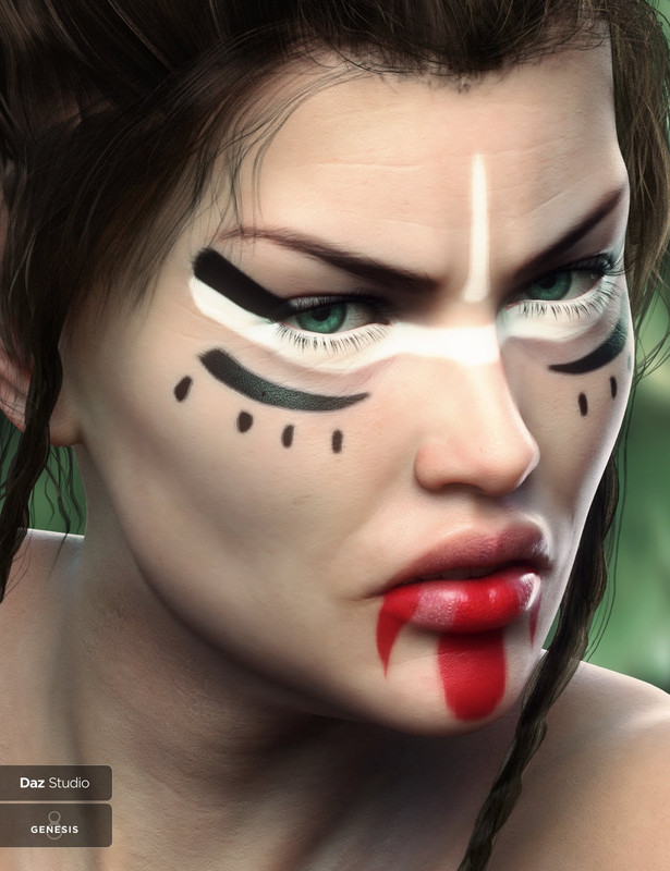 Warrior Make-up for Genesis 8 Female Warrior Make-up for Genesis 8 Female