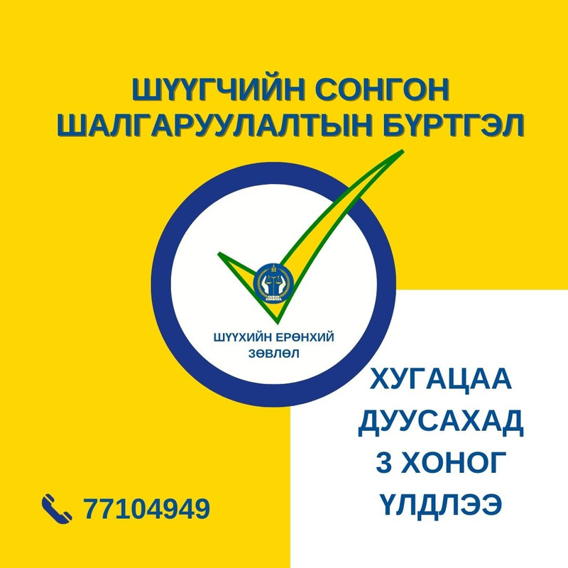 Хяналтын шатны шүүхийн шүүгчийн сонгон шалгаруулалтын бүртгэл дуусахад 3 хоног үлдлээ