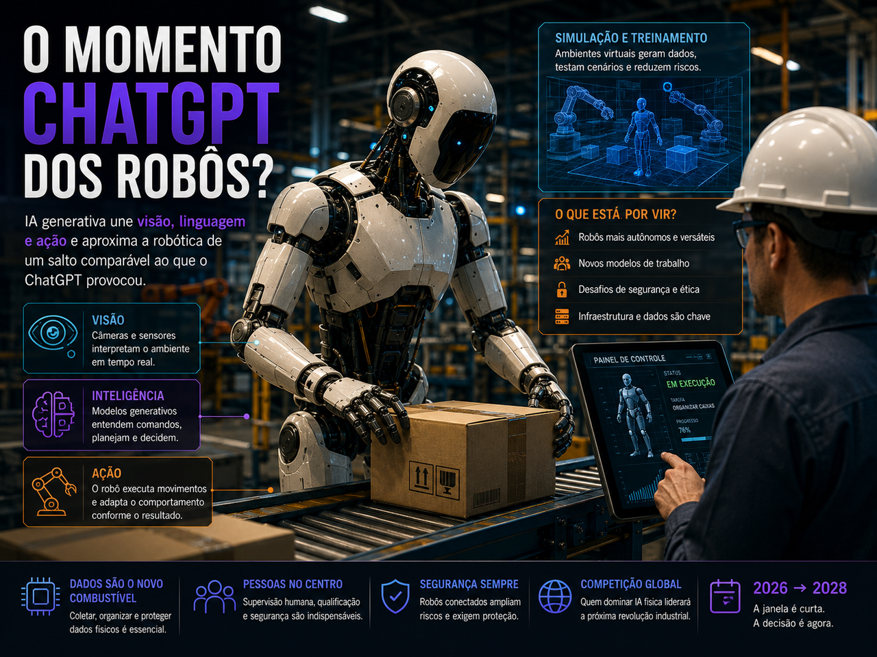 Robótica se aproxima do “momento ChatGPT”, mas o mundo físico não aceita alucinações