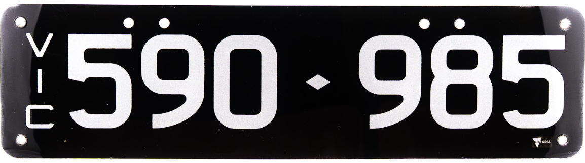 Swiss Numerical Plate 590 985