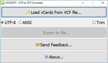 VovSoft VCF to TXT Converter 2.1 Multilingual