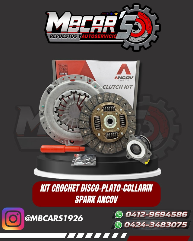 KIT CLUTCH SPARK PLATO DISCO Y COLLARIN 
