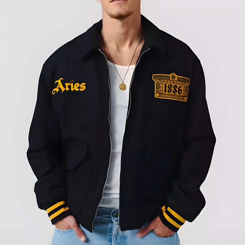 Areis X Arsenal Zipper Wool Jacket Model View