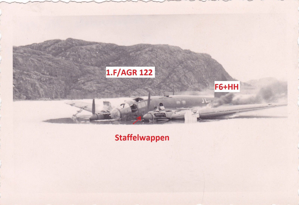Flugzeug He 111 F6 HH notlandung auf See Storvatnet Sør-Trøndela