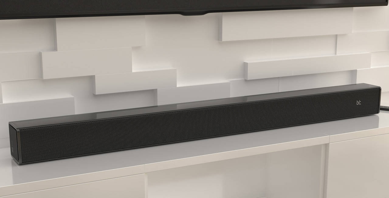 Banner mostrando las múltiples opciones de conectividad de la barra de sonido Harmonium.