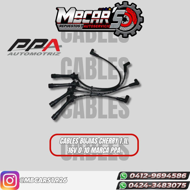 CABLES BUJIA CHERRY 1.1 16V SILICON 8MM
