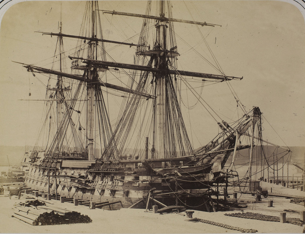 HMS Hannibal, снаряженный для флота в Черном море, декабрь 1853
