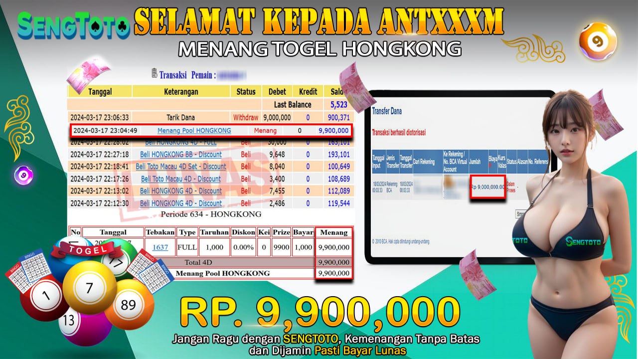 BUKTI PEMBAYARAN TOGEL HONGKONG