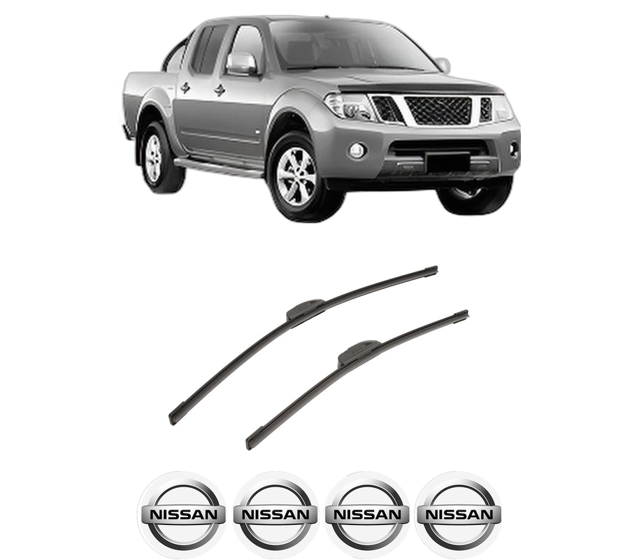 Set stergatoare auto NISSAN NAVARA NP300 (D40) din 2005-2016, pentru parbriz auto, 2 bucati, Bosch Aerotwin Retrofit, din cauciuc siliconat rezistent, 4 Stickere Auto NISSAN