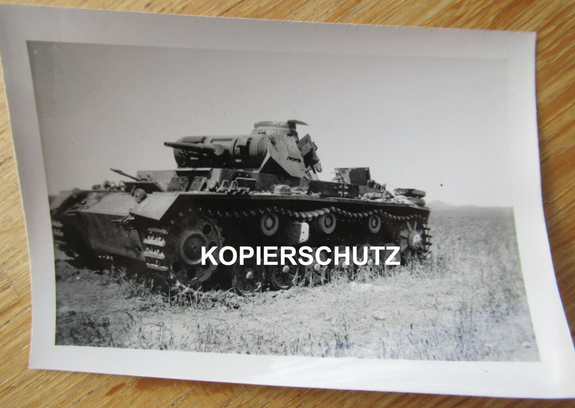 Altes Foto deutscher Panzer südlich von AMIENS - Frankreich 1940 - 2. WK -