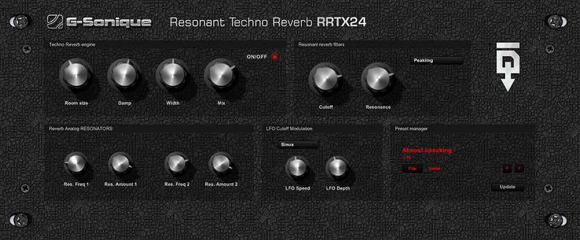 G-Sonique RRTX24 Resonant Techno Reverb v1.0 Regged-R2R