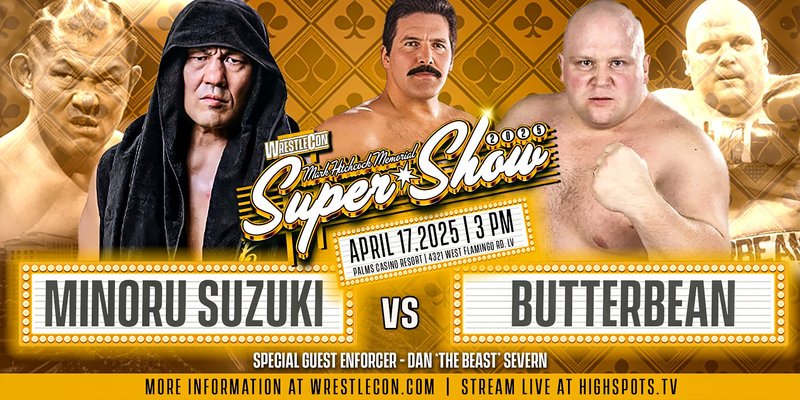 Минору Сузуки излиза на ринга срещу Ерик Еш в WrestleCon Supershow
