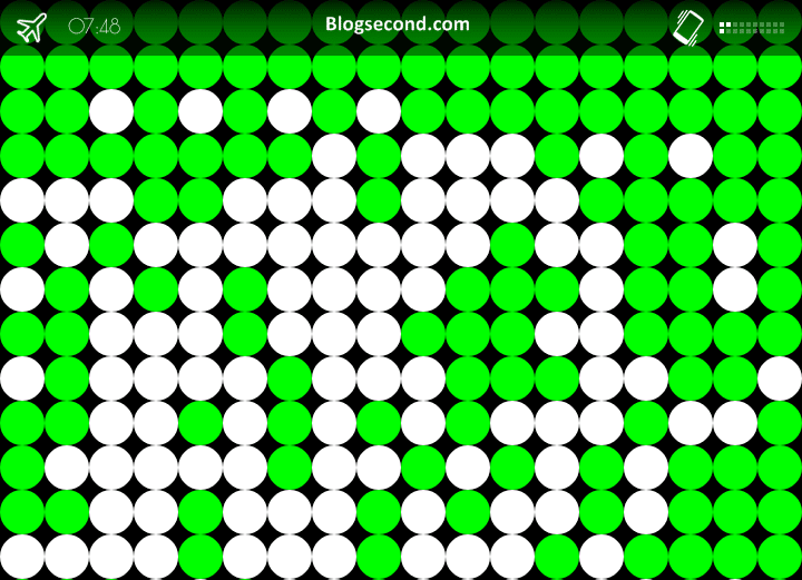 Gambaran dari Aplikasi Touchscreen Test di Android