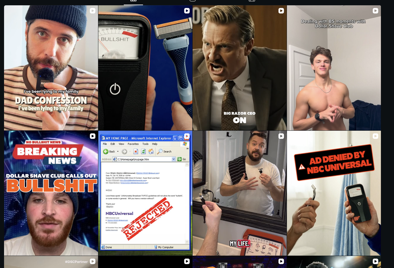 Dollar Shave Club's Instagram