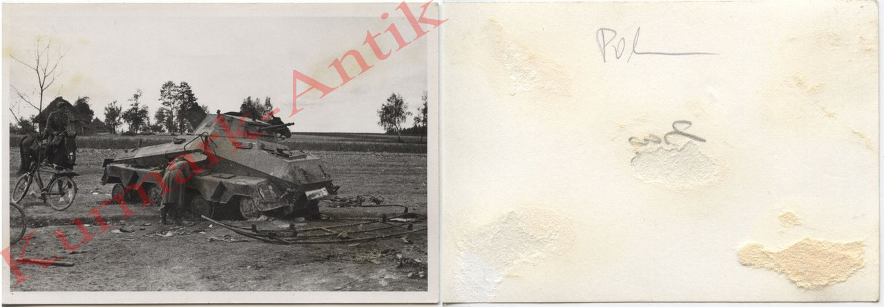 Foto Wehrmacht Polen Feldzug Panzer Spähwagen cr