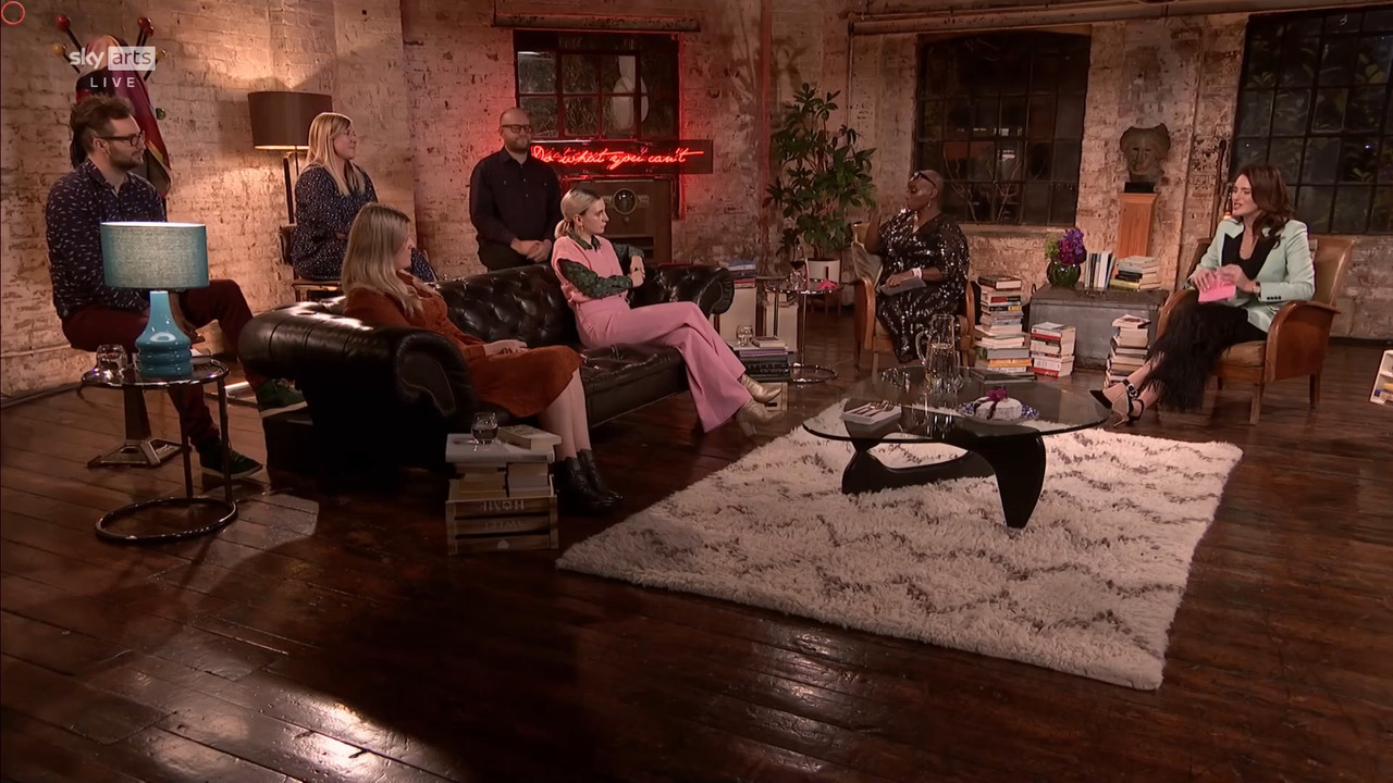 11.22 - 17.00.00 - Sky Arts Book Club Live. Andi Oliver and Elizabeth....ts_snapshot_00.15.31.952