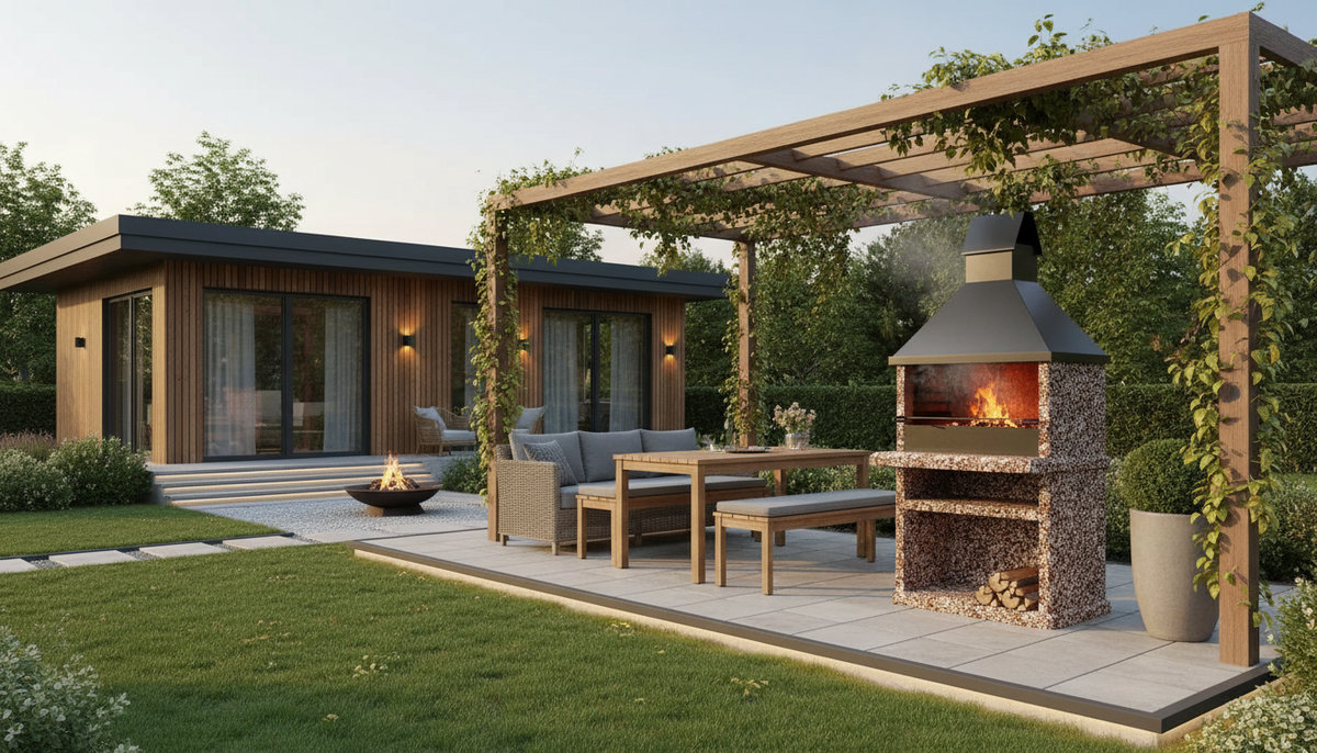 Печь-барбекю комплекс на участке