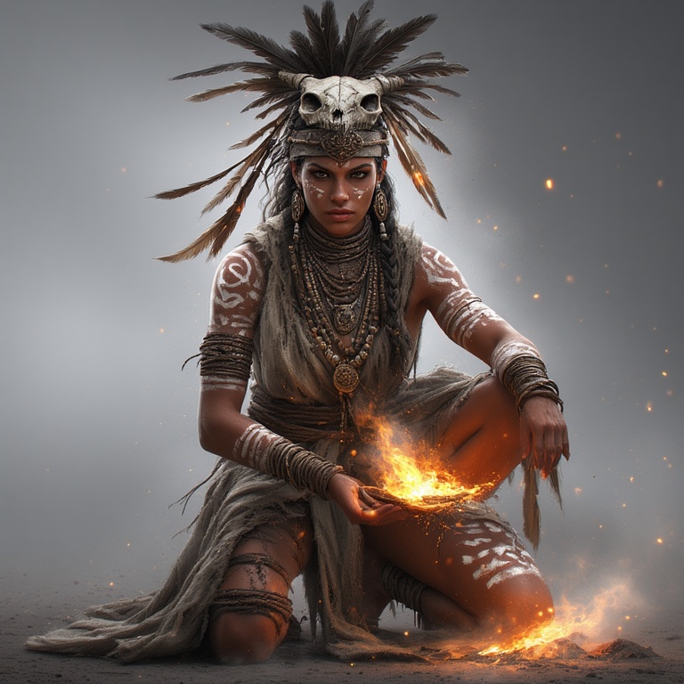 A-powerful-tribal-warrior-woma-(23)