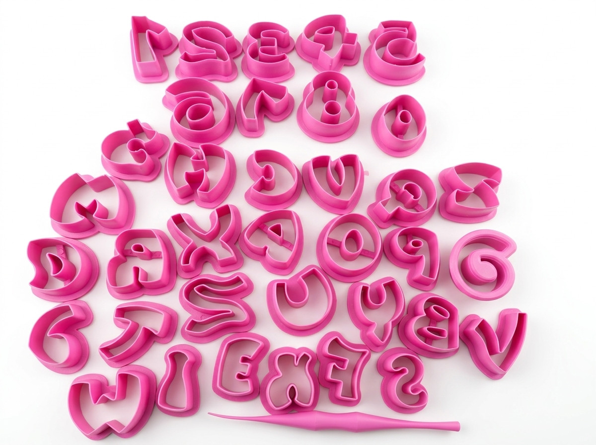 Molde plástico abecedario 2 cm alfabeto letras números 2 cm cortador abc