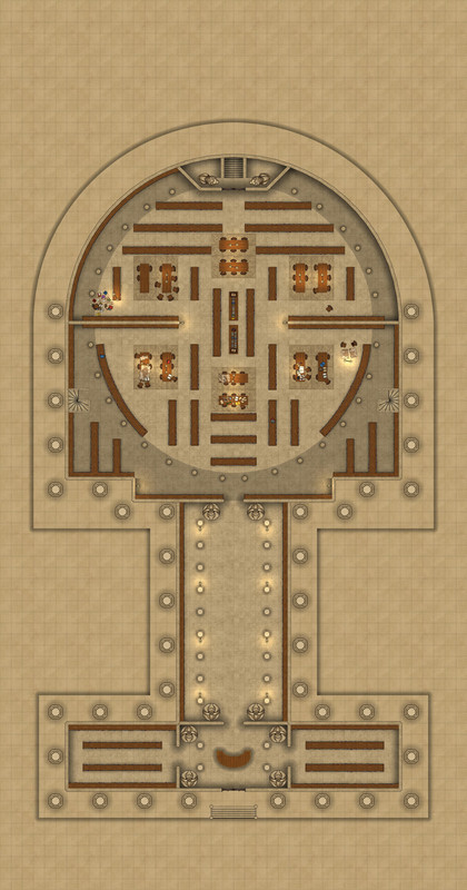 A 42x80 Ground grid lights