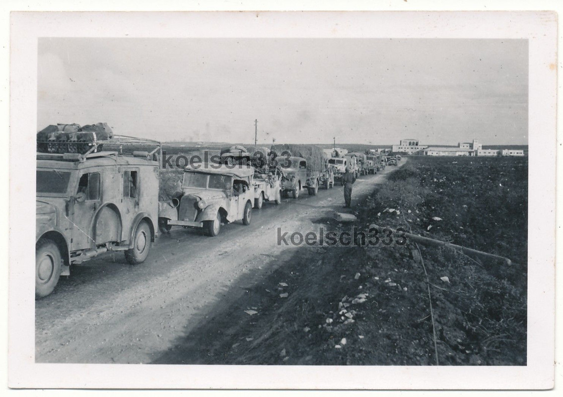 Afrika Korps Fahrzeug Kolonne Rückmarsch Tripoli