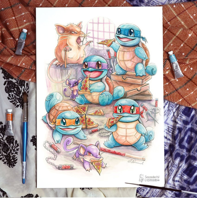 squirtle-rattata-raticate-raphael-leonar