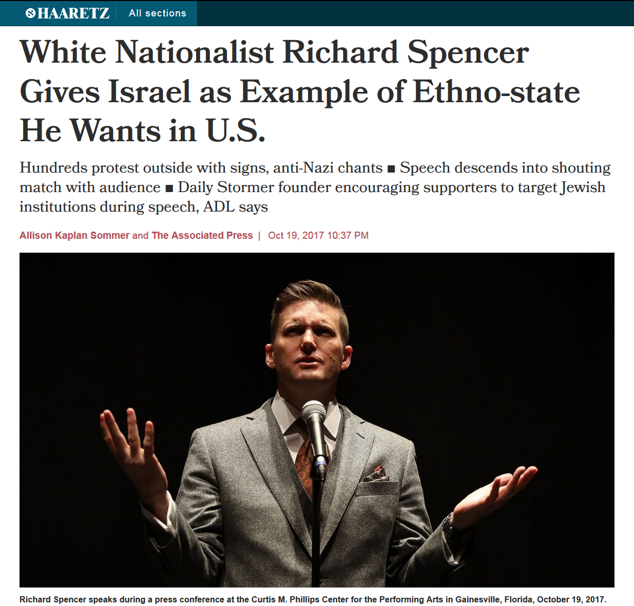 Richard Spencer Israel Ethno State
