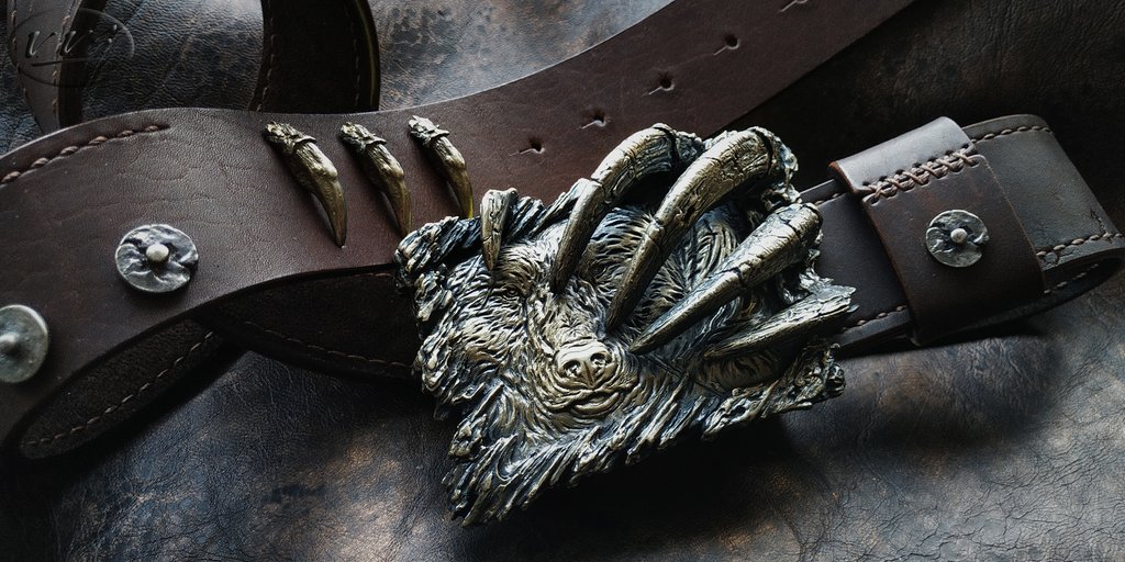 пряжка медведь литая большая нейзильбер12