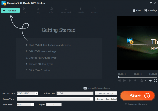 ThunderSoft Movie DVD Maker 10.0.0