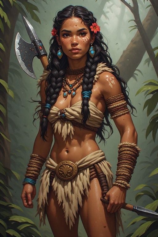 naked-polynesian-girl-warrior-(21)