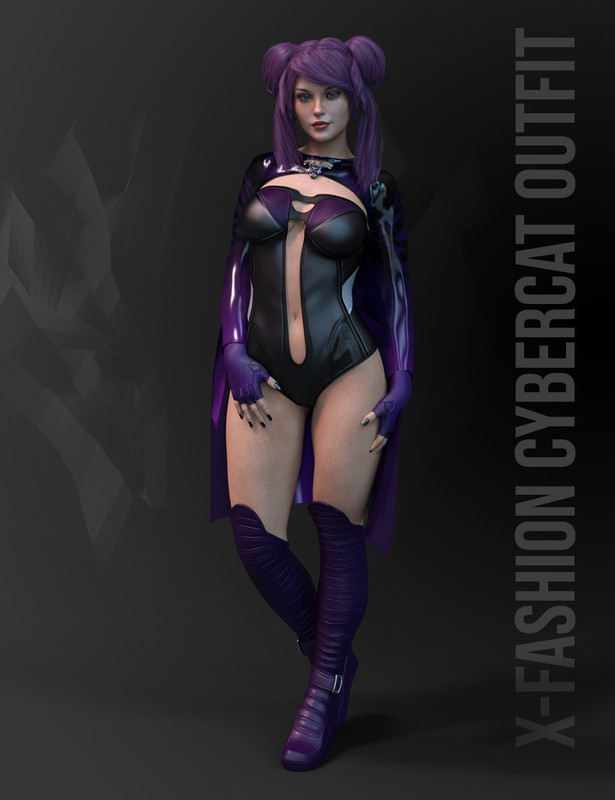 dForce X-Fashion Cybercat Outfit for Genesis 8 Female dForce X-Fashion Cybercat Outfit for Genesis 8 Female