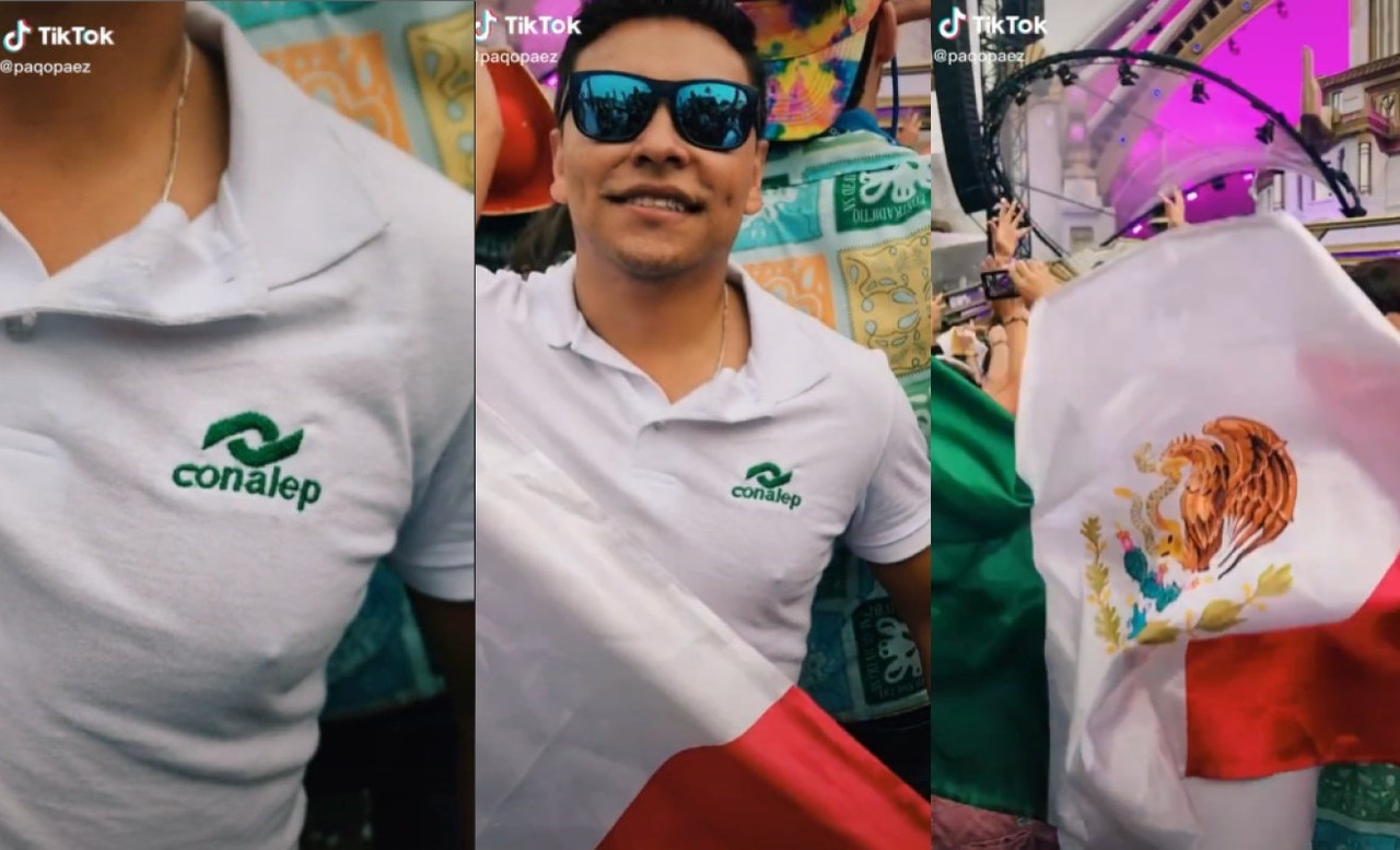 Joven asiste a Tomorrowland con uniforme del Conalep, quiso romper estigmas