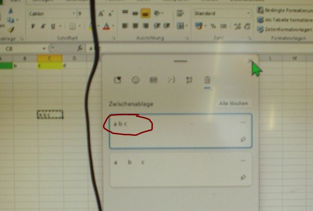 Win Symbol V gives a b c