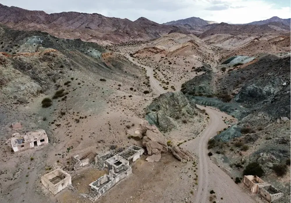 vista aérea de mina de talco don Ernesto