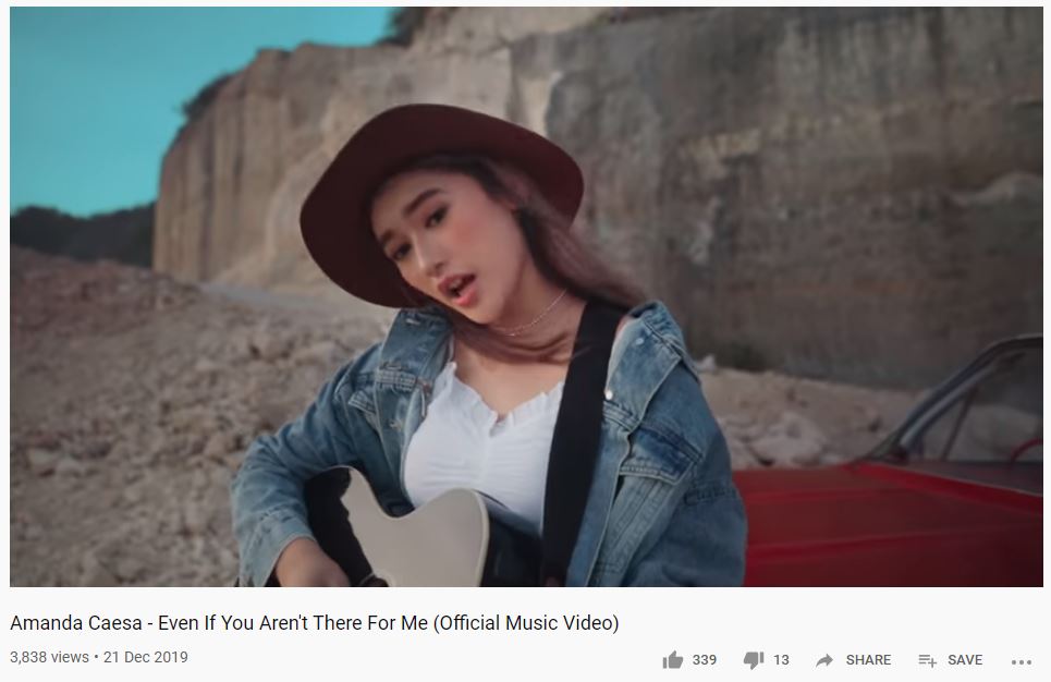 Video clip single lagu perdana Amanda Caesa (Youtube Amanda Caesa)
