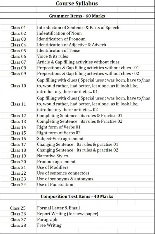 course outline