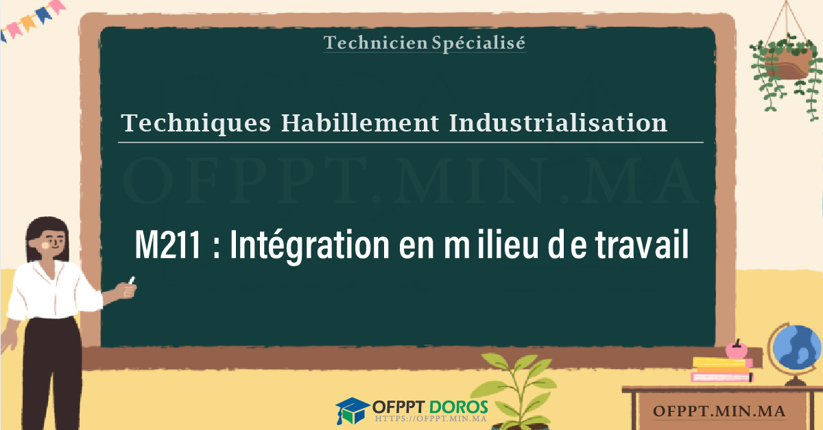 Sommaire détaillé du cours Intégration en milieu de travail M211 OFPPT - Structure du module