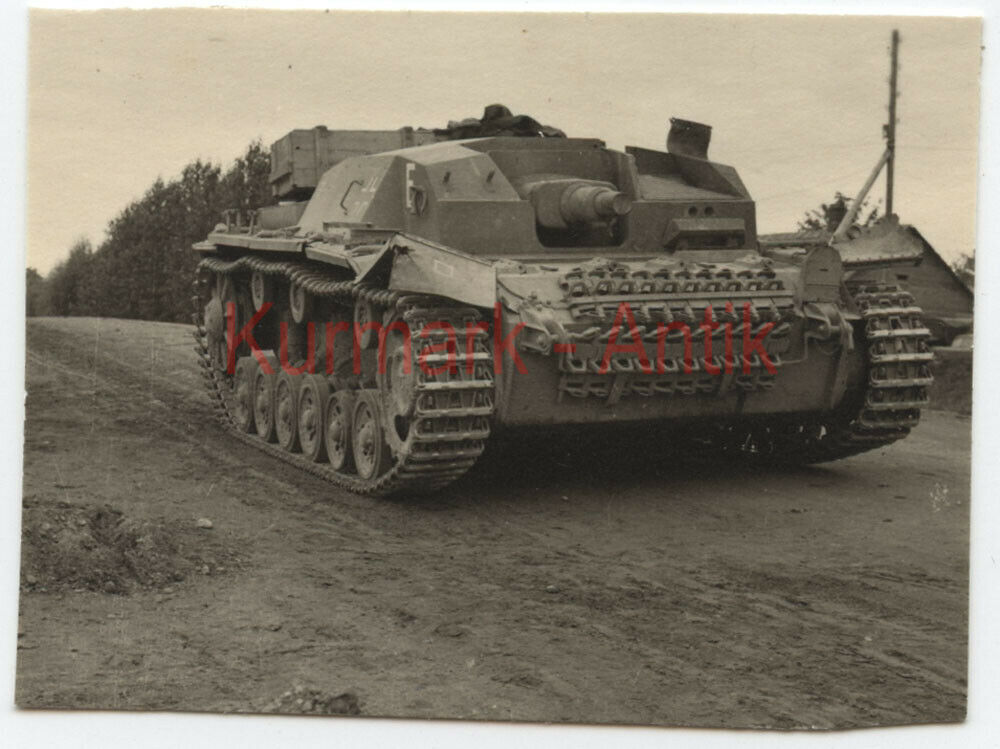 Foto Wehrmacht Panzer Stug Sturmgeschütz taktische Kennung Emble