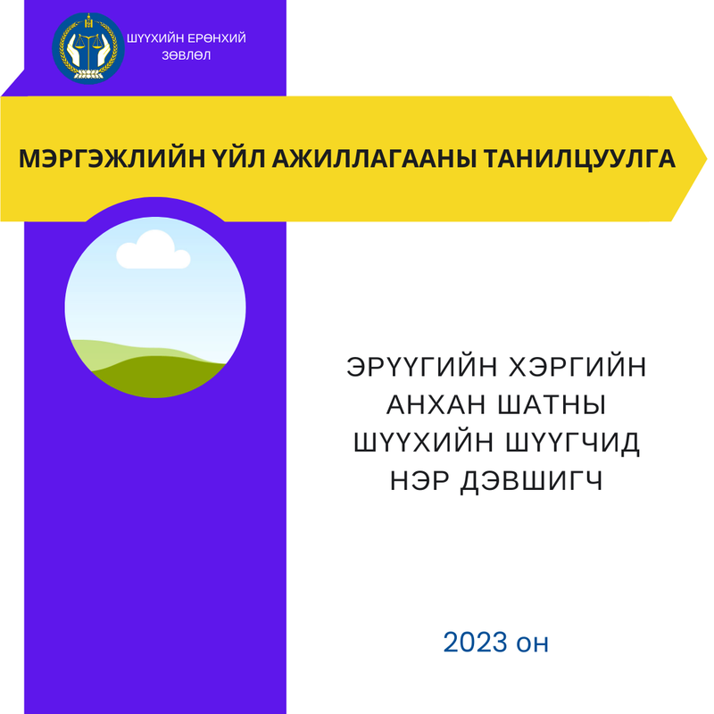 Анхан шатны шүүхийн шүүгчид нэр дэвшигчдийн мэргэжлийн үйл ажиллагааны танилцуулга(эрүү)
