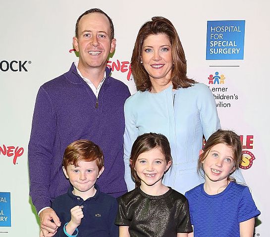 Norah O'Donnell with her husband and children