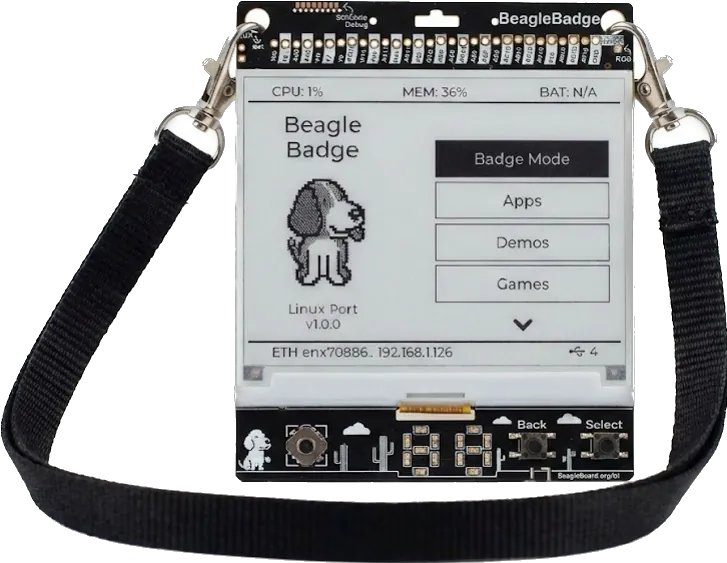 BeagleBadge is a  Open-Source Wearable with an ePaper Display, Sensors, and Multiple Wireless Radios