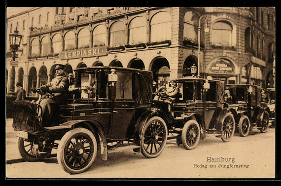 AK Hamburg Hedag am Jungfernstieg Auto