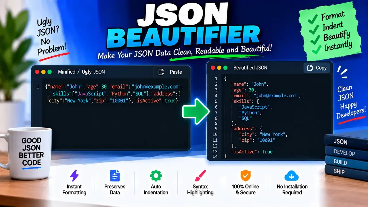 Best Online Json Beautifier – Format & Prettify Code