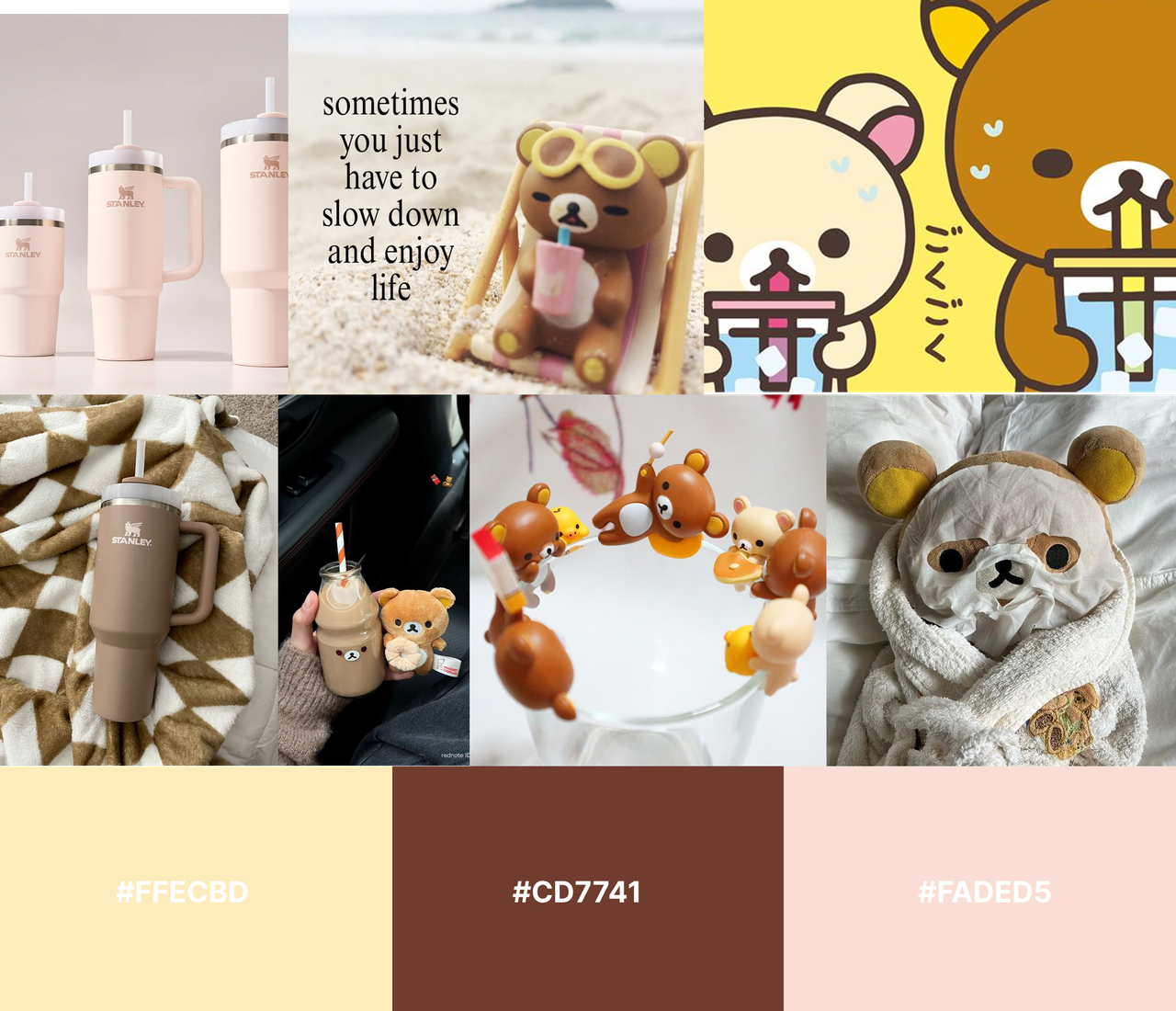 Rilakkuma x Stanley moodboard