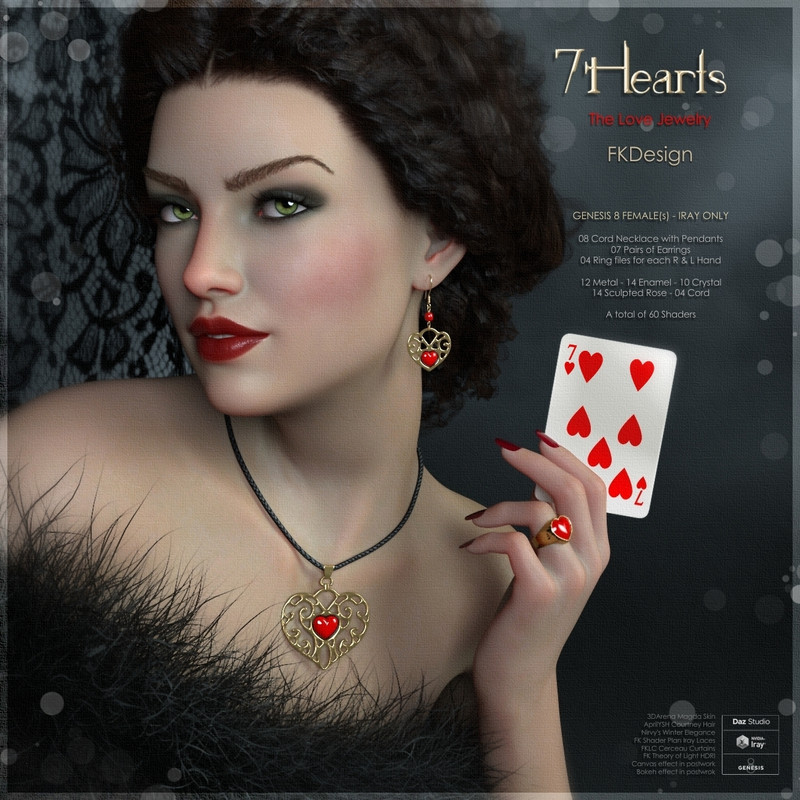 7Hearts Jewelry for Genesis 8 Females