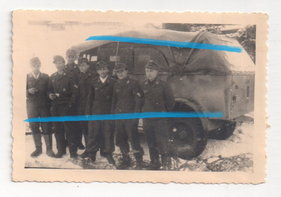 Orig foto. Tarnung Camo PKW LKW Kübelwagen Winte