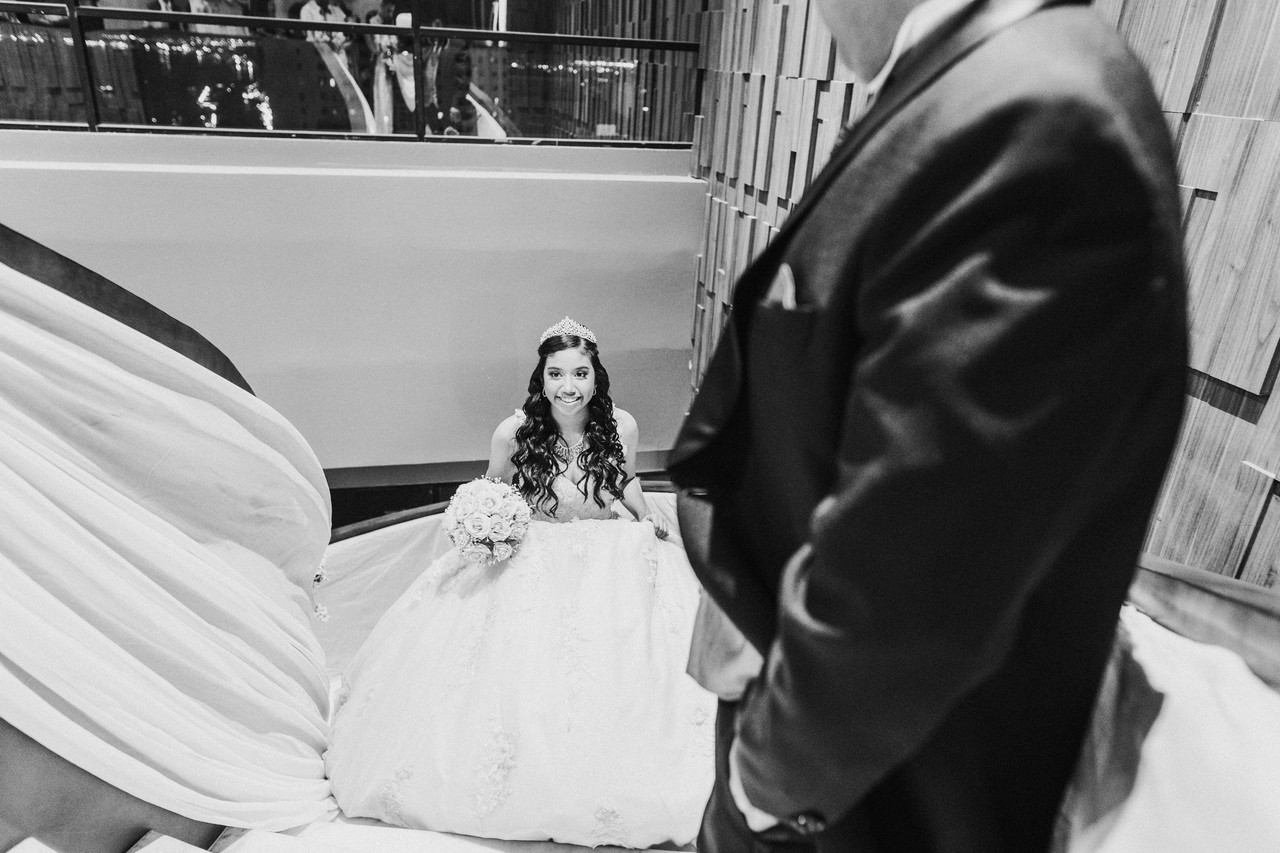 Retrato de quinceañera en celebración