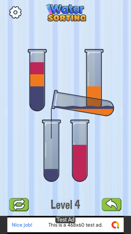Water Sorting - Puzzle Game Android Studio Project with AdMob Ads + Ready to Publish